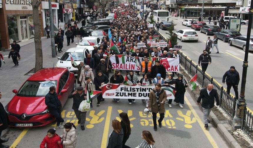 Nevşehir'den Gazze'ye Destek Yürüyüşü